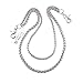 Uniqsum Simple Rope shape Double wallet chain Swivel Trigger snap Biker Punk Key chain (Silver)