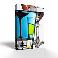 Canvas Wall Art Wine Glass Canvas Prints Home Artwork Decoration for Living Room,Bedroom - 12x18 inches