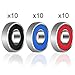 30 Pieces 608 Hybrid Ball Bearings for Tri-spinner Fidget Spinner Toy, Double Shielded by EAONE