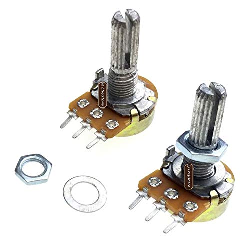 Potentiometer 10K ohm, Ltvystore Knurled Shaft Linear Rotary Taper Potentiometer B10K + Potentiometer knob + 3296W Variable Resistor 10K Multiturn Trimmer Adjustable Precision