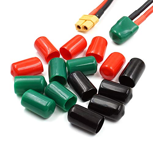 15 PCS XT60 Connector Rubber Cap Dean Plug Terminal Insulated Protective Cover Caps Case Sparkproof Charged/Discharged for Battery - Thumbnail 5