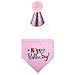 Blaoicni Dog Birthday Bandana Hat Scarf Party Supplies (Pink-Girl)