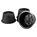 Round Circular Bed Risers Raise 2 Inch Heavy Duty Underbed Storage Furniture Riser Home Set of 4 (Black)