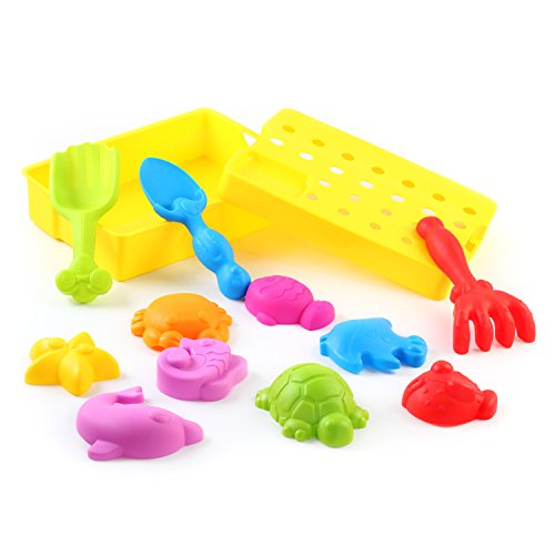image for FUN LITTLE TOYS Beach Sand Toy with Chair Box Colorful Play Set for Su
