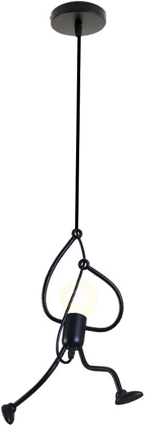 Pendant Light Fitting for Ceiling Black E27 Suspension Set Hanging Lamp Creative Cartoon Design for Kids Room,Loft,Lounge
