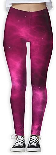 Pink Galaxy Women's Funny Yoga Leggings Pants Sports Gym Yoga Capri Leggings