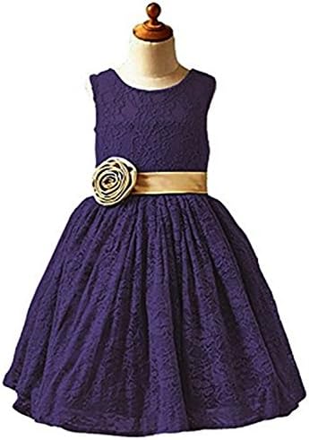 Kauste A-line Lace Girls Flower Girl Dresses for Special Occasion FB040