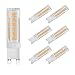 Bogao G9 Base 75-SMD 2835 7W LED Light Bulb, 500-550LM, Equivalent to 60W Halogen Lamp Replacement, AC 110V-130V, 360 Omni-direction Beam Angle, Non-dimmable 3000K Warm White (Pack of 6)