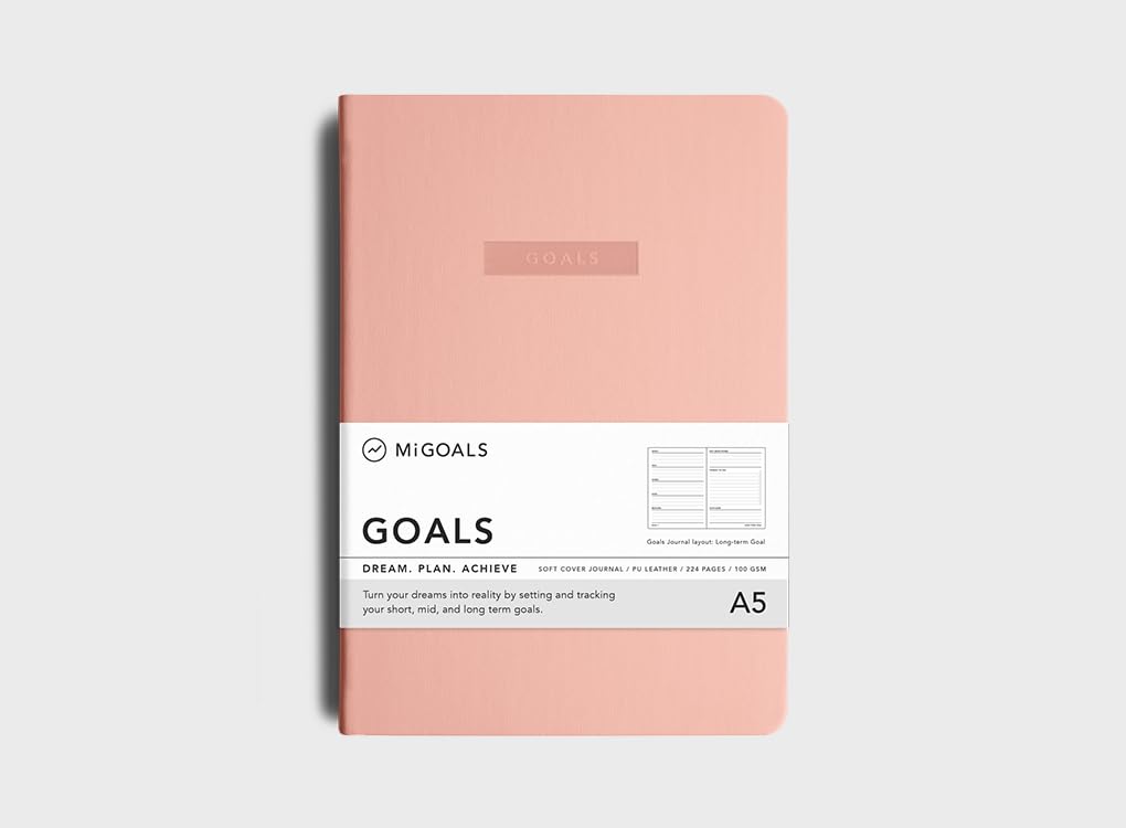 MOXON, MiGoals Undated Goals Journal – A5 Productivity Planner with Daily and Weekly Pages, Goal-Setting Templates, Readymade Bullet Points, Mindfulness Prompts, and Progress Tracking — image 1