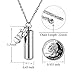HooAMI Cremation Jewelry Pet Dog Paw Charm & Cylinder Memorial Urn Necklace Keychain 28mmx11mm