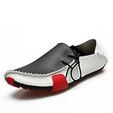 DUODUO Men's 1286 Genuine Leather Driving Moccasin Casual Loafers Boat Shoes