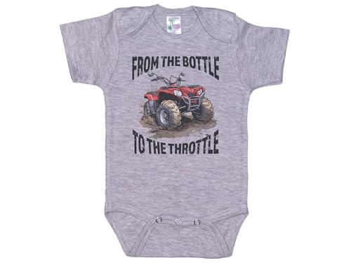 Ebenezer Fire ATV Baby Onesie®/From The Bottle To The Throttle/Newborn Four Wheeler Outfit/Unisex Romper