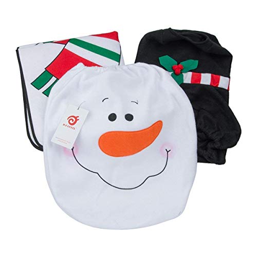 ShellKingdom Snowman Santa Toilet Seat Cover Set (Style C)