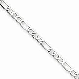 Solid 14k Yellow Gold 2.50mm Figaro Link Anklet Bracelet - with Secure Lobster Lock Clasp