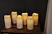 Enchanted Spaces Set of 6 Outdoor 3x6 Waterproof Resin Flickering LED Flameless Battery Candles with Timer and Remote and C Batteries Included