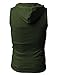 H2H Mens Fashion Casual Hooded Tank-tops with Various Colors KHAKI US XL/Asia XXXL (JPSK05)