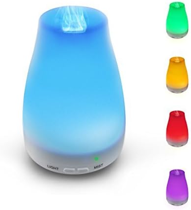 Aroma Diffuser - Essential Oil Diffuser for Aromatherapy Cool Mist Aroma Humidifier with 7 Color Changing LED Lights Waterless Auto Shut-off and Adjustable Mist mode by LED Concepts by LED Concepts