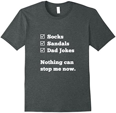 Mens Socks, Sandals, Dad Jokes Medium Dark Heather