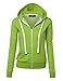 MBJ Womens Active Soft Zip Up Fleece Hoodie Sweater Jacket