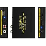 ELEGIANT HDMI Audio Extractor Splitter HDMI to HDMI + SPDIF RCA Stereo L/R Audio Output Digital to Analog Audio De-embedder Sound Converter for HDTV/ PC/ PS3/ Amplifier Stereo/Headphones etc
