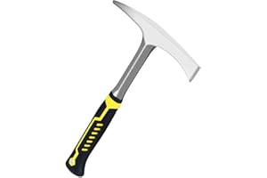 HEAR XSUS 28oz Welding Chipping Hammer Slag Removal Tool, Welding/Chiseling Hammer, with Forged Steel Construction and Shock-Absorbing Handle, an All-Steel Geologist's Rock Pick (Welding Chipping Hammer)