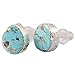 ZENGORI 1 Pair 925 Sterling Silver Natural Freeform Turquoise Stud Earrings Women Jewelry SS043