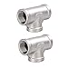 ProMaker Brewing 2Pcs Stainless Steel 304 Cast Tee Pipe Fitting Class 150 1/2