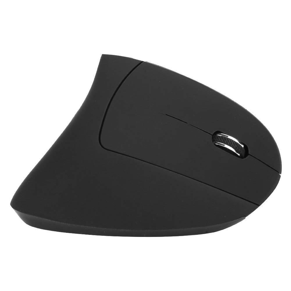 AMONIDA Wireless Vertical Mouse, Black ABS Durable Stable Mouse with Receiver Ergonomic Wireless Mouse Colorful Office Computer