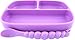 OBB 3-Section Silicone Baby Plate with Suction Cup Base (Purple)