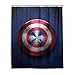 AWRFYAFT Captain America Shower Curtain Waterproof Mildew Polyester Fabric 12 Pack Plastic Hooks 60X72 Inches