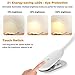 Wobrikosee LED Desk Lamp, Rechargeable Clip On Light with 30 Mins Timer, Touch Switch, White Color, Modern Style, Energy-efficient, Cordless, Desk Lamp