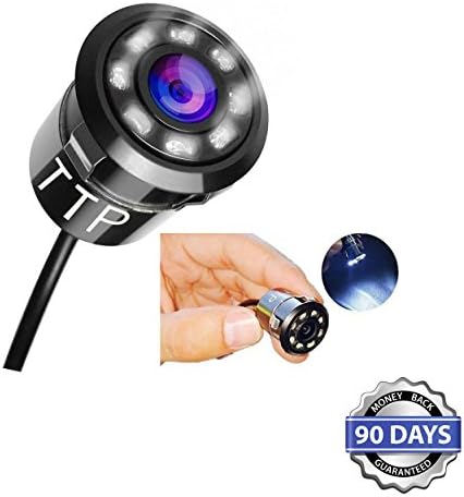 TOPTIERPRO Bright LED Rear View Backup Camera TTP-C14B Best For Trucks &amp; Cars, High Resolution With Wide Viewing Angle, Waterproof &amp; Night Vision Reverse Camera