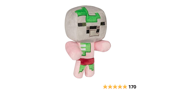 Amazon Com Jinx Minecraft Happy Explorer Baby Zombie Pigman Peluche De Peluche Multicolor 7 Pulgadas De Alto Toys Games