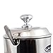 Newness Stainless Steel Sugar Bowl with Lid and Sugar Spoon for Home, Cylinder Shape, 8.44 Ounces(250 Milliliter)
