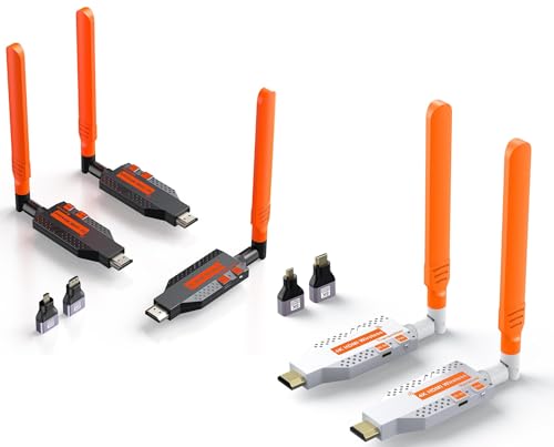Wireless HDMI 4K Transmitter and Receiver, 4K Decode 2160P Output Wireless Extender for Streaming Video and Audio to Monitor from Laptop/PC/TV Box/Projector