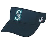 MLB ADULT Seattle MARINERS Home Navy Blue VISOR Adjustable Velcro TWILL