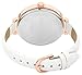 Ferenzi Women's | Large Modern Easy Read Silver Face Thin White Band Rose Gold Watch | FZ16105
