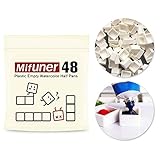 48pcs Empty Half Pans Kits with Magnets - White Plastic Half Pan Fit for Watercolor Oils Or Acrylics Palette Travel Tins Paint Case Customizing Your Own Palette Mifuner