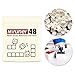 48pcs Empty Half Pans Kits with Magnets - White Plastic Half Pan Fit for Watercolor Oils Or Acrylics Palette Travel Tins Paint Case Customizing Your Own Palette Mifuner