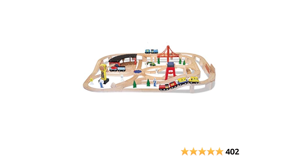 melissa doug ahsap tren ve ray seti amazon com tr oyuncak