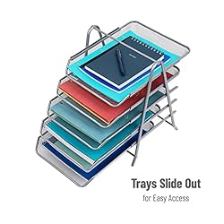 Mind Reader Desk Organizer with 5 Sliding Trays for