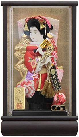 羽子板 ケース入り 金彩花車 赤 赤 8号 高さ36cm Hg8 2