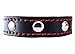 Ultimate54 Adjustable Leather Cock Ring 8.5 inch 3 snaps & 3 Red Silicone Male Erection Enhancement Rings