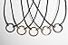 BOLA The Durable Classic Leather Eyeglass Necklace with Metal Loop in Black & Gunmetal