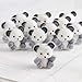 Factory Direct Craft Package of 24 Sitting Flocked Panda Bears - Tiny Bear Shaped Figurines (Size: 1 inch)
