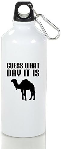 Guess What Day It Is Outdoor Cup Lightweight Aluminum White With Carabiner Hook Customize Personalize 400-600ml