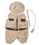 Fisherman w/Hat and Pole Outfit Teddy Bear Clothes Fits Most 14