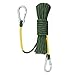 Gonex Static Climbing Rope, 8mm Safety High Strength Tree Climbing Rappelling Rope Indoor Gym Outdoor Hiking Magnet Fishing Fire Escape Rope 96ft Army Green