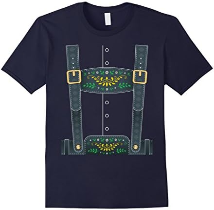 Mens Lederhosen Oktoberfest T-Shirt or Halloween Costume 2XL Navy