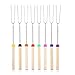 GWHOLE 8 Pack of Marshmallow Roasting Sticks, 32 Inches Telescoping Smores Skewers for Camping